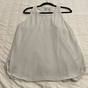 Calia white high low racer back tank, XL